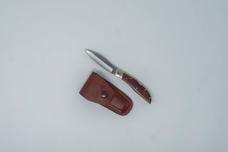 Grohmann mini Russell lock blade w/leather sheath - The Cook's Edge