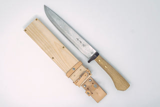 Shotaro Imai W2 Damascus Outdoor Knife 240mm - The Cook's Edge