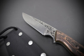 Murray Carter Jewel Damascus  Neck Knife 76mm