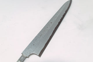 Nigara Hamono Kurozome Damascus Yanagiba 300mm (Blade Only) - The Cook's Edge