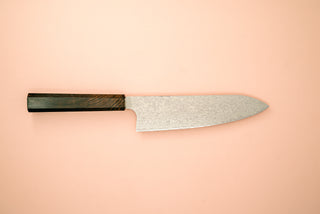 Hatsukokoro Ginga34 Nickel Damascus Santoku 180mm