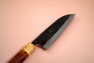 Hatsukokoro Kokugei Blue#1 Kurouchi Santoku 165mm