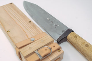 Shotaro Imai W2 Damascus Outdoor Knife 210mm - The Cook's Edge