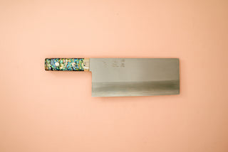 Nakagawa Silver3 Chinese Cleaver Abalone Handle