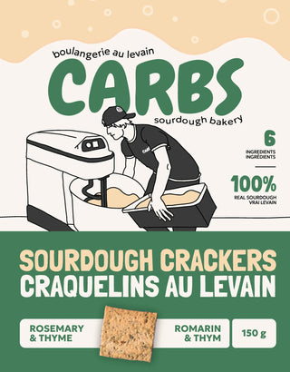 Carbs Rosemary & Thyme Sourdough Crackers