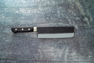 Sakai Kikumori BH-AS Nakiri 165mm w/Black Polywood Handle