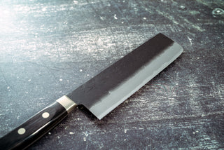 Sakai Kikumori BH-AS Nakiri 165mm w/Black Polywood Handle