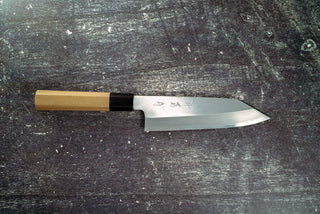 Sakai Kikumori Nakagawa Stainless Clad W1 Kiritsuke Santoku 180mm