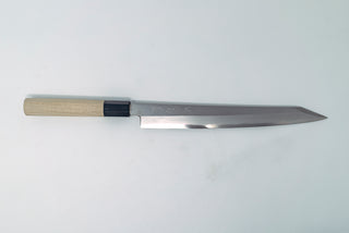 Sakai Kikumori VG10 Damascus Kiritsuke Yanagiba 270mm w/ Magnolia handle - The Cook's Edge
