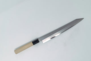 Sakai Kikumori VG10 Damascus Kiritsuke Yanagiba 270mm w/ Magnolia handle - The Cook's Edge