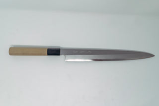 Sakai Kikumori VG10 Damascus Yanagiba 270mm w/ Magnolia handle - The Cook's Edge