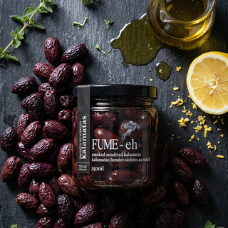 FUME-eh Gourmet Smoked Sundried Kalamatas