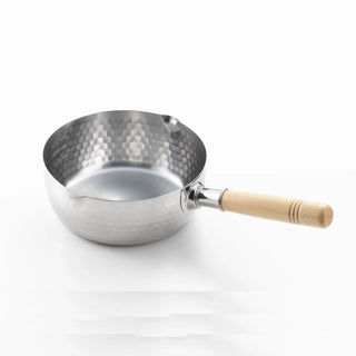 Yoshikawa Yukihira Saucepan 20 cm | 2.1 L Stainless Steel with Wooden Handle