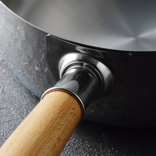 Yoshikawa Yukihira Saucepan 20 cm | 2.1 L Stainless Steel with Wooden Handle
