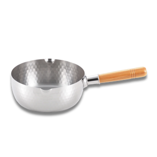 Yoshikawa Yukihira Saucepan 20 cm | 2.1 L Stainless Steel with Wooden Handle