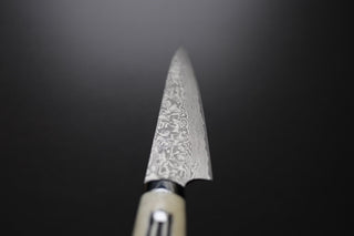 Takeshi Saji R2 Damascus Sujihiki 240mm Staghorn handle - The Cook's Edge