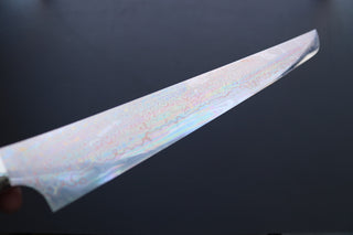 Nigara Hamono Rainbow Damascus Sakimaru Sujihiki 450mm - The Cook's Edge