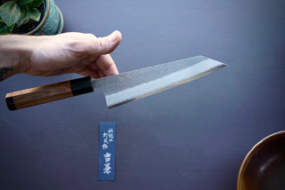 Yoshikane White #2 Kurouchi Tuschime Kiristuke Gyuto 210mm - The Cook's Edge