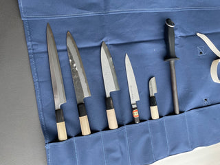 Sakai Kikumori Knife Roll Navy - The Cook's Edge