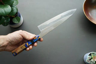 Hatsukokoro Komorebi Blue #2 Gyuto 210mm w/Custom Handle - The Cook's Edge