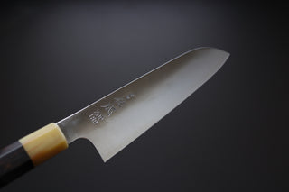 Sukenari ZDP189 Migaki Santoku 180mm w/Ebony Handle - The Cook's Edge