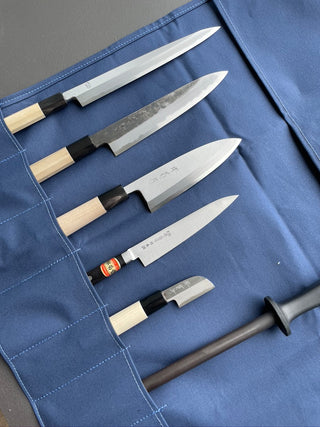 Sakai Kikumori Knife Roll Navy - The Cook's Edge