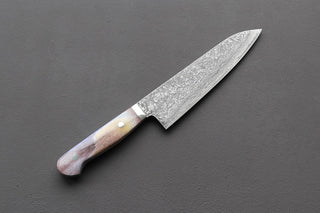 Mr. Itou R2 Damascus Gyuto 180mm w/Western Camel Bone Handle - The Cook's Edge