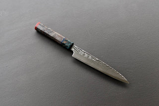 Sukenari ZDP189 Damascus petty 165mm w/Custom Handle - The Cook's Edge