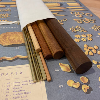 Pasta Rolling pins/Mini mattarelli/Brass Ferretto 9pc - The Cook's Edge